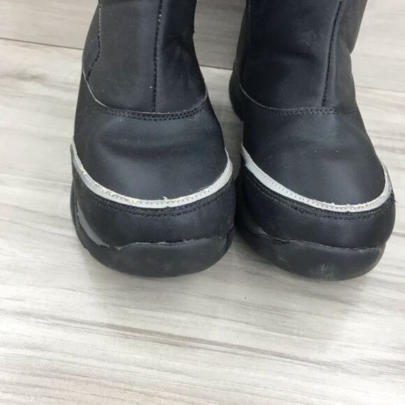 Lands End Boots Youth 5 Black Snow Winter Hook and Loop - Picture 7 of 13